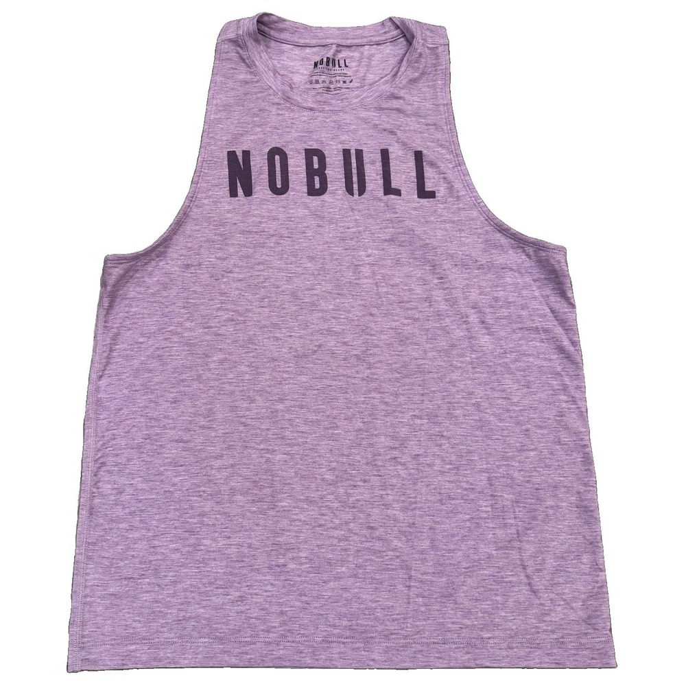 NOBULL Women's Muscle Tank Top Small Purple Heather Logo Workout CrossFit Gym